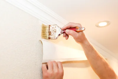 Pose de papier peint à Lantan — revêtements muraux et toiles de verre
